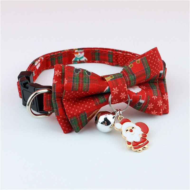 🎄 Collier Nœud Papillon de Noël pour Animaux – Série Polyester 🐾