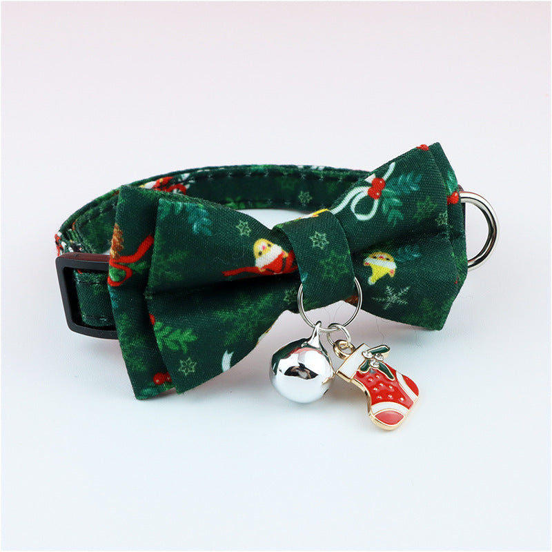 🎄 Collier Nœud Papillon de Noël pour Animaux – Série Polyester 🐾