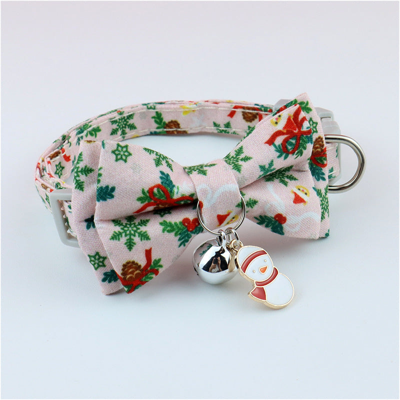 🎄 Collier Nœud Papillon de Noël pour Animaux – Série Polyester 🐾