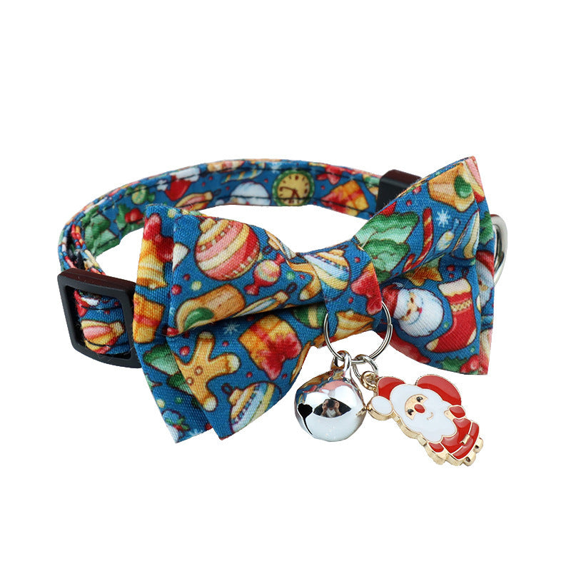 🎄 Collier Nœud Papillon de Noël pour Animaux – Série Polyester 🐾